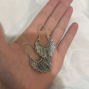 western earrings feather